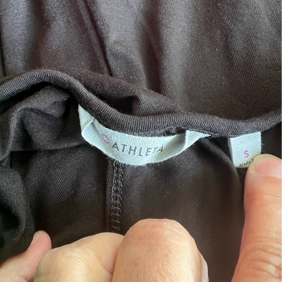 Athleta knit black tank top with criss cross back. Size S. Buy 3 Athleta for 30 - Picture 2 of 7